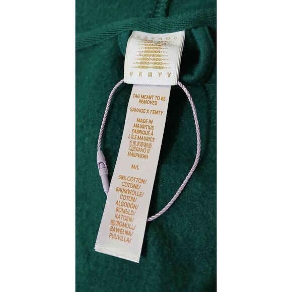 Savage fenty womens large super soft turquoise green lounge kimono robe - Picture 4 of 5